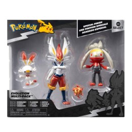 JAZWARES Select Evolution: Pokemon - Multipack (Scorbunny, Raboot, Cinderace) 3pz