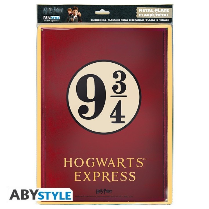 ABYSTYLE HARRY POTTER - Targa in metallo con Gancio: "Platform 9 3/4" (28x38)