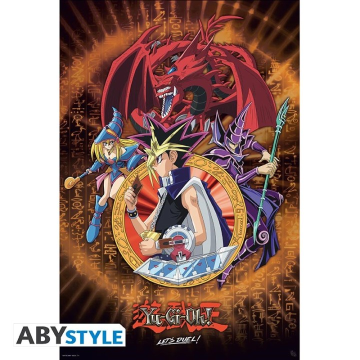 ABYSTYLE YU-GI-OH! - Poster grande: "Yugi Slifer and Magician" (91.5x61)