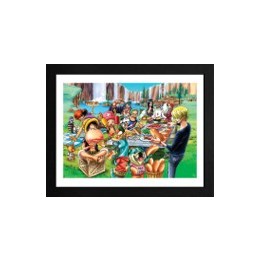 ABYSTYLE ONE PIECE - Stampa Incorniciata (30x40): "Hot-Dog Party"