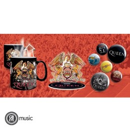 ABYSTYLE QUEEN: Tazza termica 320ml + Acryl + Spille set 6 "Mix"