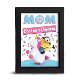 ABYSTYLE MINIONS - Poster incorniciato: "MOM COOL AS A UNICORN"
