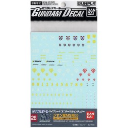 BANDAI GUNDAM DECAL 28 HGUC MULTIUSE - ZEON MS 1
