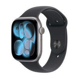 APPLE WATCH SERIES 11GPS46MMSPACE GREY ALUMINIUM CASE WITH BLACK SPOR.