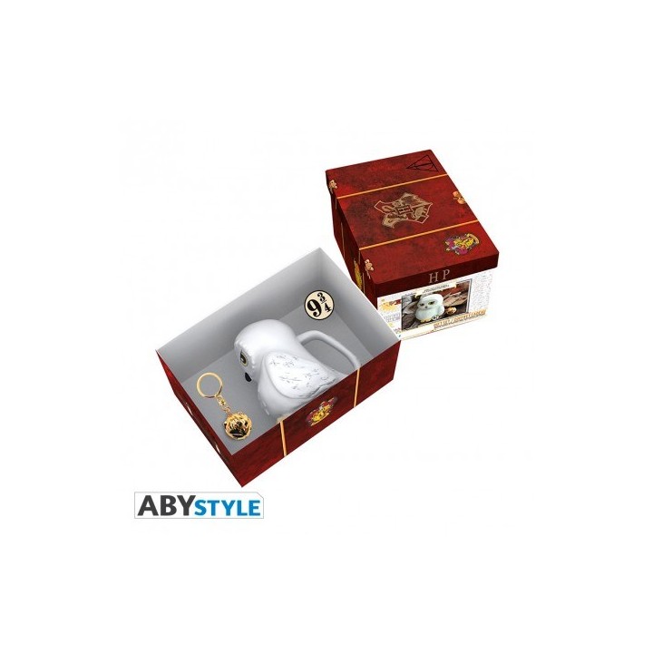 ABYSTYLE HARRY POTTER - Set confezione regalo (tazza 3d + spilla + portachiavi 3D)