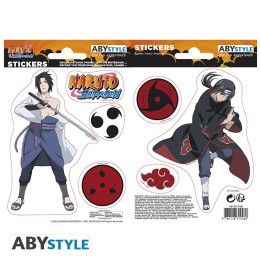 ABYSTYLE NARUTO SHIPPUDEN - Mini Adesivi 16x11cm/ 2 Fogli : "Sasuke/ Itachi"