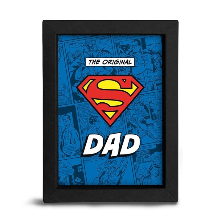 ABYSTYLE SUPERMAN - Poster incorniciato: " THE ORIGINAL "S" DAD"