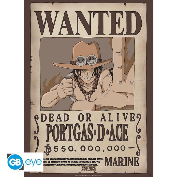 ABYSTYLE ONE PIECE - Poster: "Wanted Ace" (52x38)