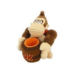Nintendo Together+ - Peluche Super Mario - Donkey Kong with Barrel 21cm