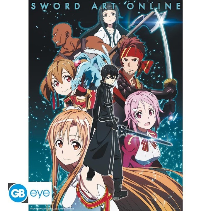 ABYSTYLE SWORD ART ONLINE - Poster 52x38 :" Party Members"