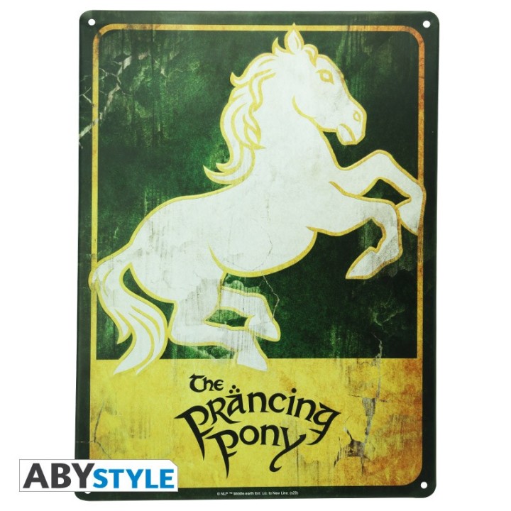 ABYSTYLE IL SIGNORE DELI ANELLI - Targa in metallo: "Prancing Pony"