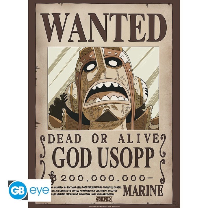 ABYSTYLE ONE PIECE - Poster: "Wanted God Usopp" (52x38)