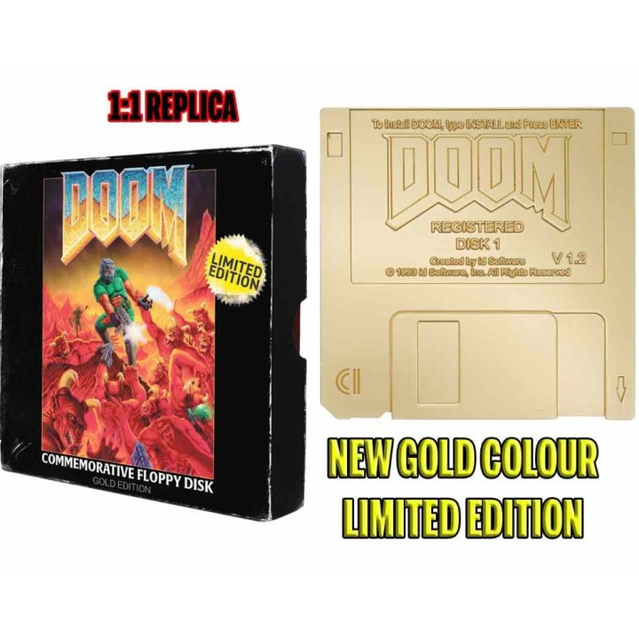 NECA 112606 Doom - Floppy Disk Limited Edition Replica - Gold