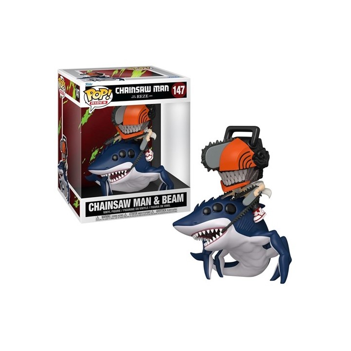 FUNKO POP Ride Animation: Chainsaw Man - 147 Chainsaw Man & Beam