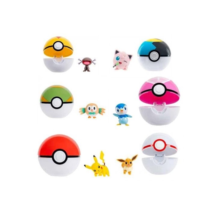 JAZWARES Clip 'N' Go: Pokemon - Assortito 6pz