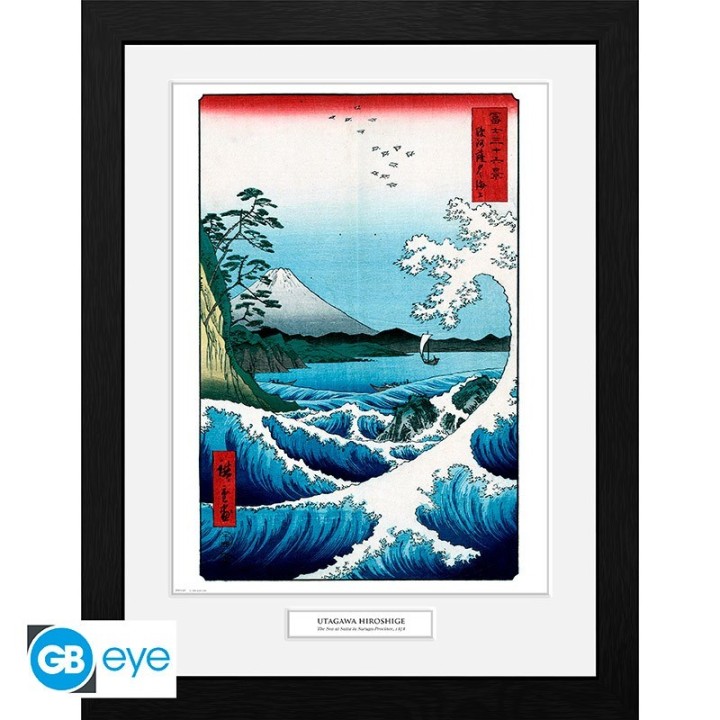ABYSTYLE HIROSHIGE - Poster incorniciato: "The Sea At Satta" (30x40)