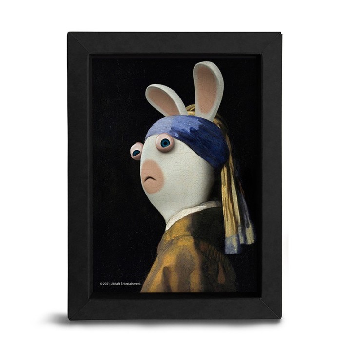 ABYSTYLE RAVING RABBIDS- Poster incorniciato: Happy Mix - "Girl Pearl Earring"