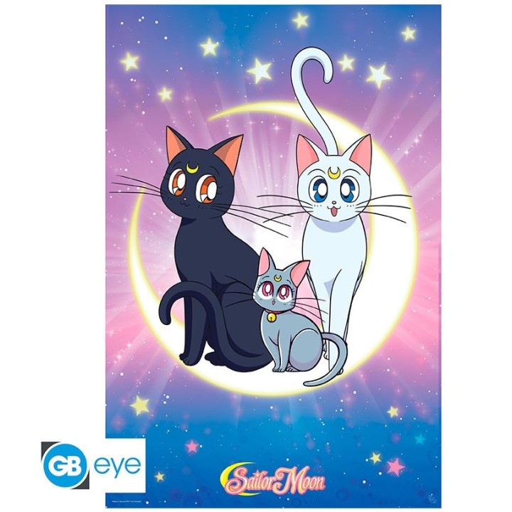 ABYSTYLE SAILOR MOON - Poster Maxi 91.5x61 :" Luna, Artemis & Diana"