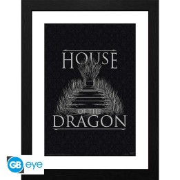 ABYSTYLE GAME OF THRONES: HOUSE OF THE DRAGON - Poster incorniciato: "Iron Throne"
