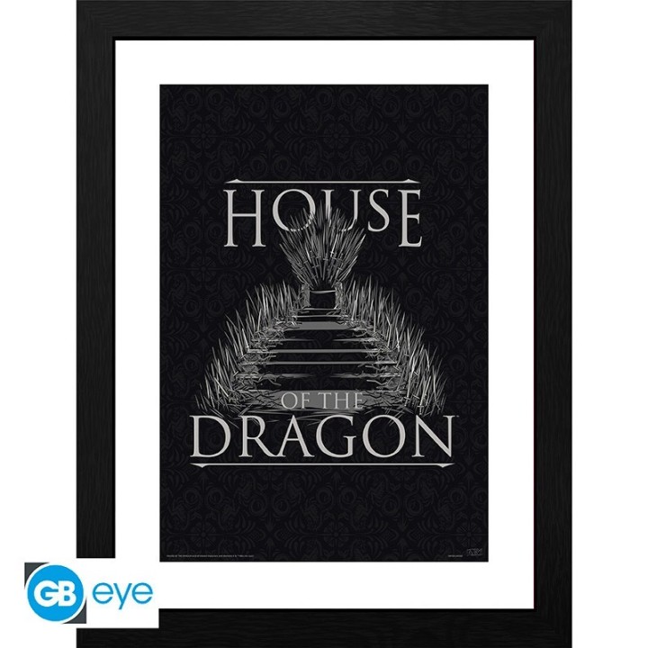 ABYSTYLE GAME OF THRONES: HOUSE OF THE DRAGON - Poster incorniciato: "Iron Throne"