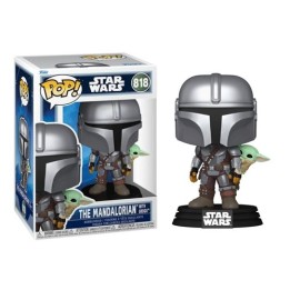FUNKO POP Star Wars - 818 Mandalorian With Grogu 9cm