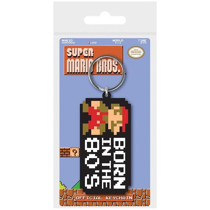 PYRAMID NINTENDO SUPER MARIO BROS. - PORTACHIAVI IN GOMMA: BORN IN THE 80'S