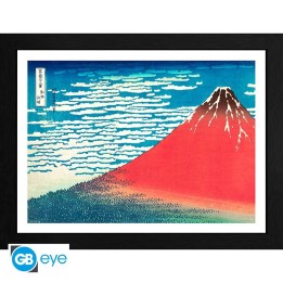 ABYSTYLE HOKUSAI - Poster incorniciato: "Red Fuji"