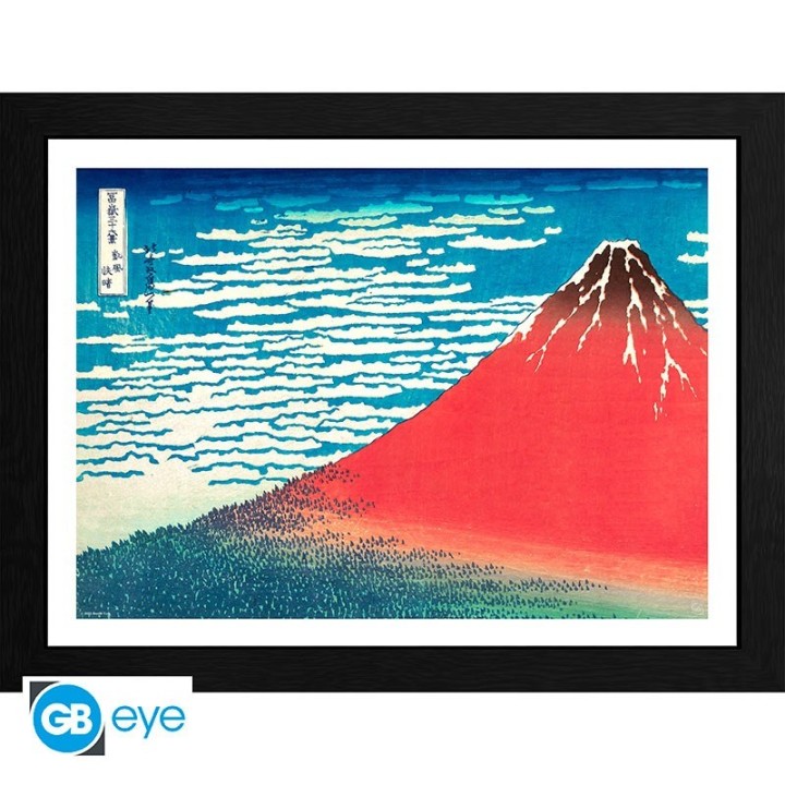 ABYSTYLE HOKUSAI - Poster incorniciato: "Red Fuji"