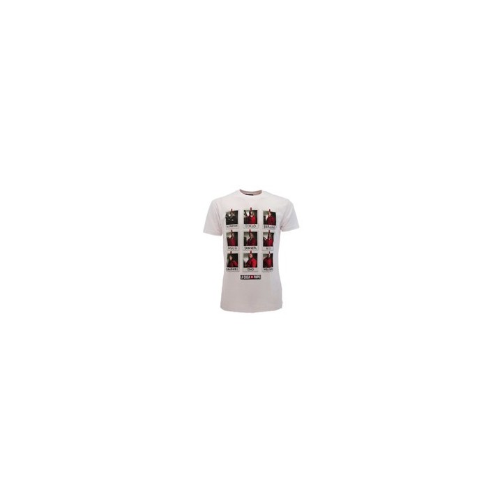 CASA DI CARTA PERSONAGGI T-shirt S bianca