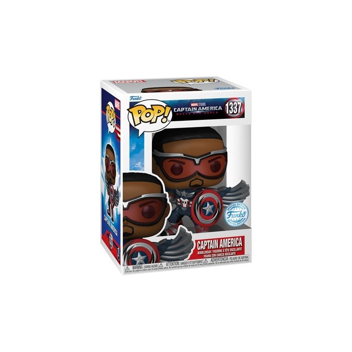 FUNKO POP Marvel: Captain America Brave New World - 1337 Captain America (Exclusive) 9 cm