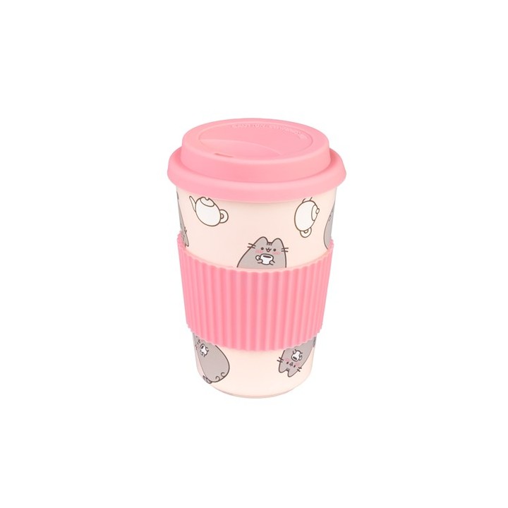 ERIK - BICCHIERE DI CERAMICA CON TAPPO PUSHEEN MOMENTS