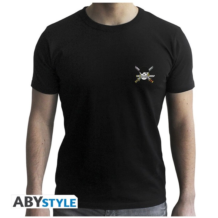 ONE PIECE - Tshirt new fit black - Wanted Zoro - Large - Men's T-shirts