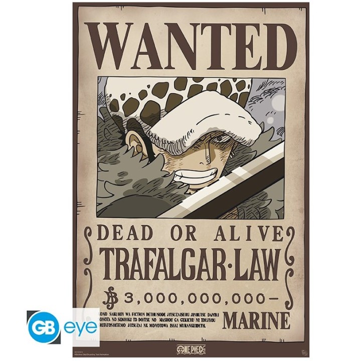 ABYSTYLE ONE PIECE - Poster Max (91.5x61): "Wanted Law Wano"
