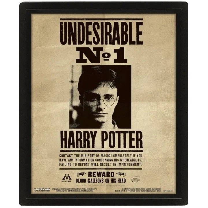 PYRAMID HARRY POTTER (POTTER SIRIUS) - POSTER 3D LENTICULAR INCORNICIATO
