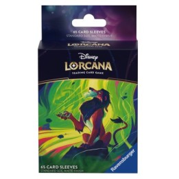 RAVENSBURGER Disney: Lorcana - Set 6 Mare di Azzurrite - 65 Buste Protettive - Scar - Vengeful Lion