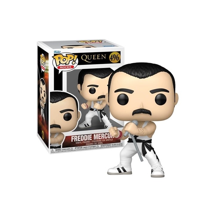 FUNKO POP Rocks - 496 Freddie Mercury (WHT Singlet) 9cm