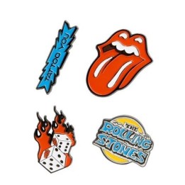 ERIK. SET DI 4 SPILLETTE BADGE THE ROLLING STONES