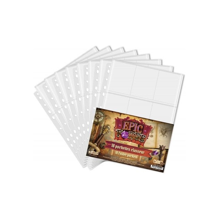 EPIC FORGE Pack of 10-9 pockets pages