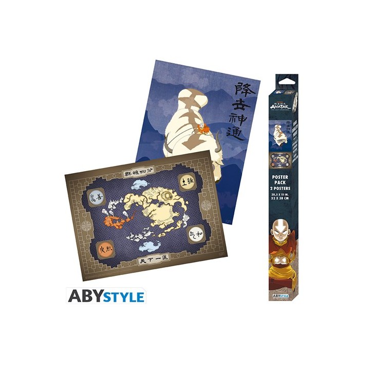 ABYSTYLE AVATAR - Set 2 Poster: "Appa & Map" (52x38)