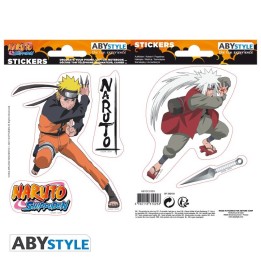 ABYSTYLE NARUTO SHIPPUDEN - Mini Adesivi 16x11cm/ 2 Fogli : "Naruto/ Jiraiya"