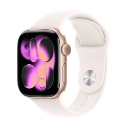 APPLE WATCH SERIES 11GPS42MMROSE GOLD ALUMINIUM CASE WITH LIGHT BLUSH.