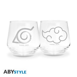 ABYSTYLE NARUTO SHIPPUDEN - 2 Glass Set - Konoha & Akatsuki