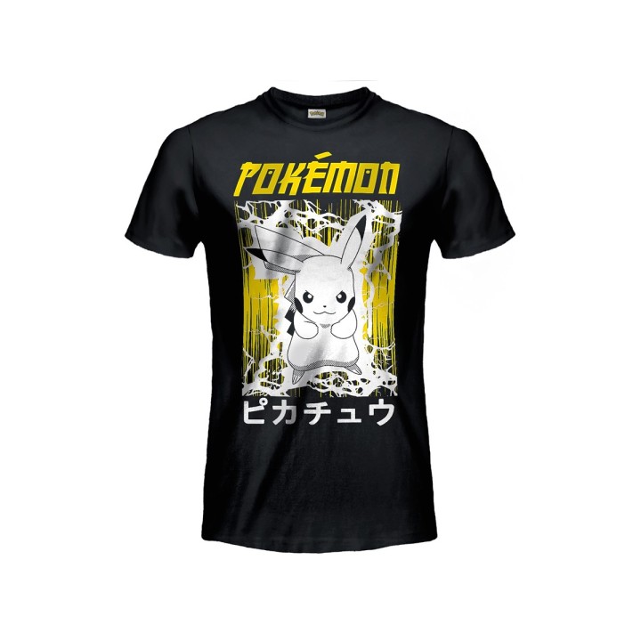 T-Shirt Pokemon - Pikachu nera 12/13