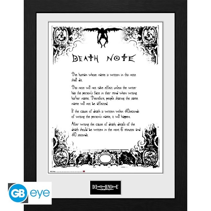 ABYSTYLE DEATH NOTE - Poster Incorniciato: "Death Note" (30x40)