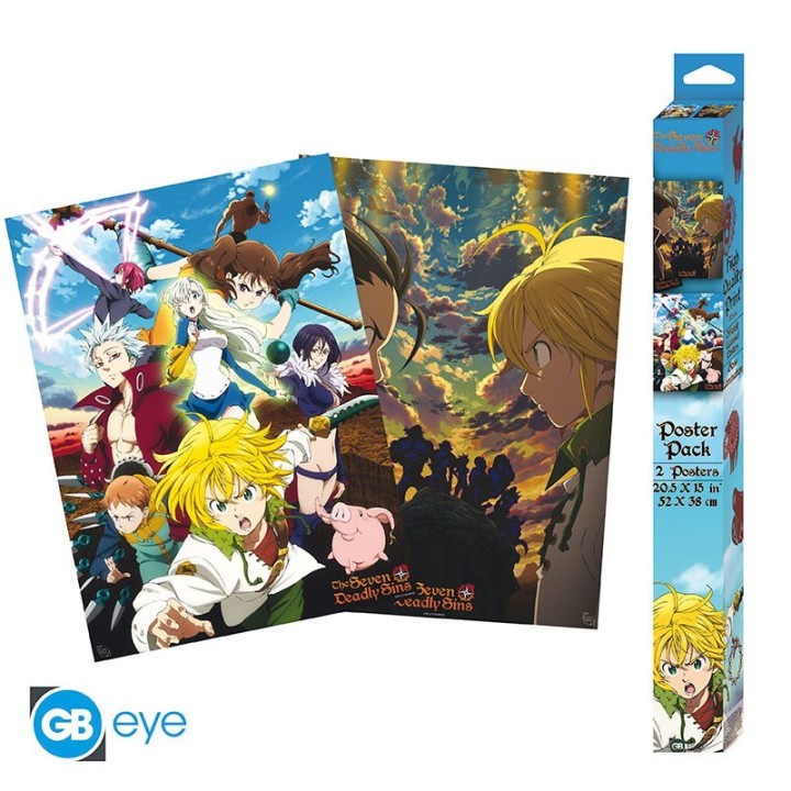 ABYSTYLE THE SEVEN DEADLY SINS - Set 2 Poster piccoli: "Series 1" (52x38)