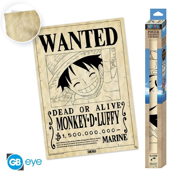 ABYSTYLE ONE PIECE - Poster pergamena (66x46): "Wanted Luffy"
