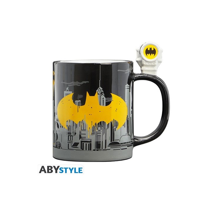 ABYSTYLE DC COMICS - Tazza 460 ml con manico 3D: "Bat-Signal & Batman"