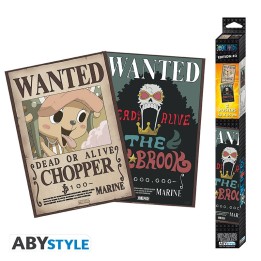 ABYSTYLE ONE PIECE - Set 2 Poster: Wanted Brook & Chopper (52x35)