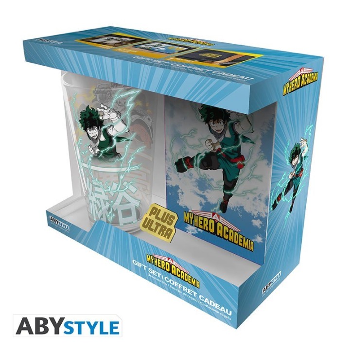 ABYSTYLE MY HERO ACADEMIA:Bicchiere XXL + Spilla + Agenda "Heroes"