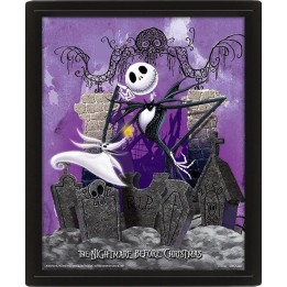 PYRAMID NIGHTMARE BEFORE CHRISTMAS (GRAVEYARD) - POSTER 3D LENTICULAR INCORNICIATO